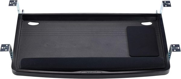 Keyboard Tray Under Desk, SmartFit Ergonomic Slide-Out Keyboard Drawer with Cable Management, Extra-Wide Height Adjustable Keyboard Holder, 24.5" x 11.75", Black K60004US