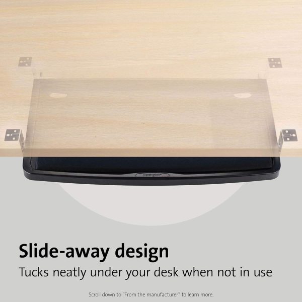 Keyboard Tray Under Desk, SmartFit Ergonomic Slide-Out Keyboard Drawer with Cable Management, Extra-Wide Height Adjustable Keyboard Holder, 24.5" x 11.75", Black K60004US - Image 5