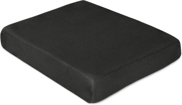 Milliard Memory Foam Seat Cushion Chair Pad 18 x 16 x 3in. with Washable Cover, for Relief and Comfort