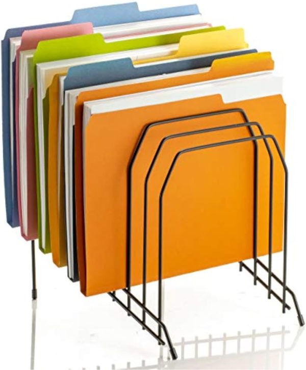 Officemate Large Incline 8 Compartment Wire Caddy, Black, 8.5 x 10.375 x 12.625 Inches - Image 3