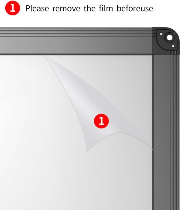VIZ-PRO Magnetic Dry Erase White Board, 36 X 24 Inches, Black Aluminium Frame - Image 4